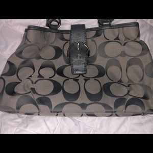 Grey medium size Coach purse